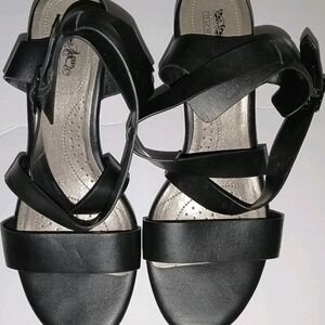 Coach and Four Black Strappy Sandals